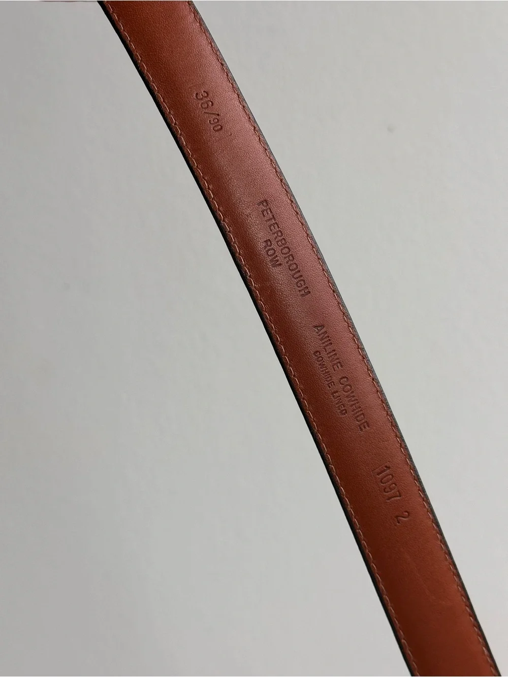 NWOT Peterborough Leather Belt in Dark Brown with Gold Buckle